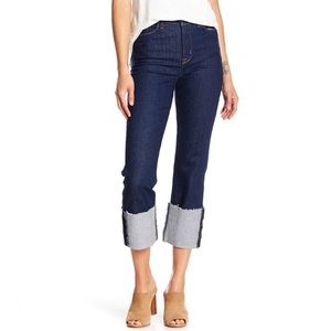 Hudson Zoeey high rise deep cuff crop dark jeans size 26
